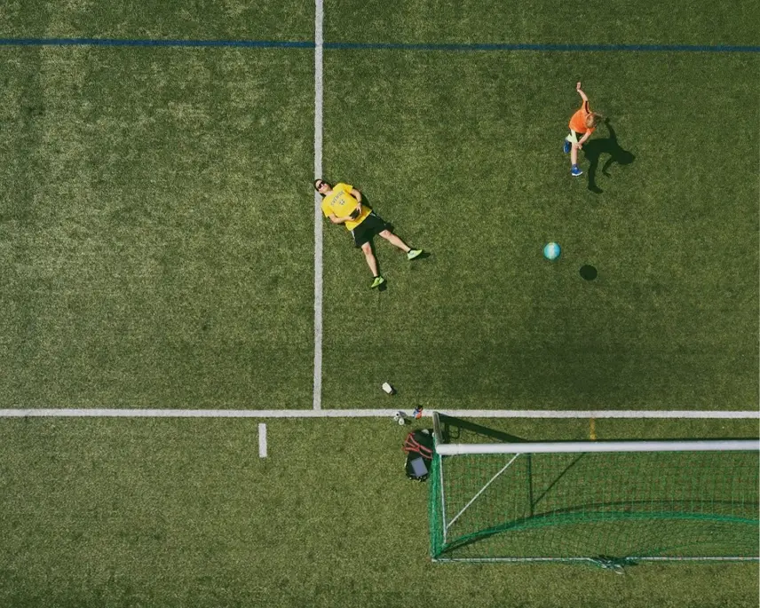 Fotbollsplan uppifrån